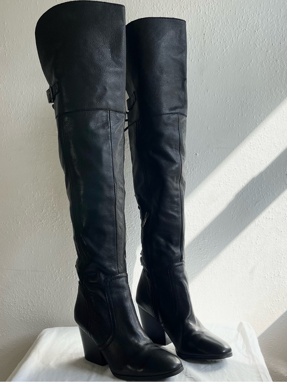 Black Over-the-Knee Women’s Leather Boots Circus by Sam Edelman
